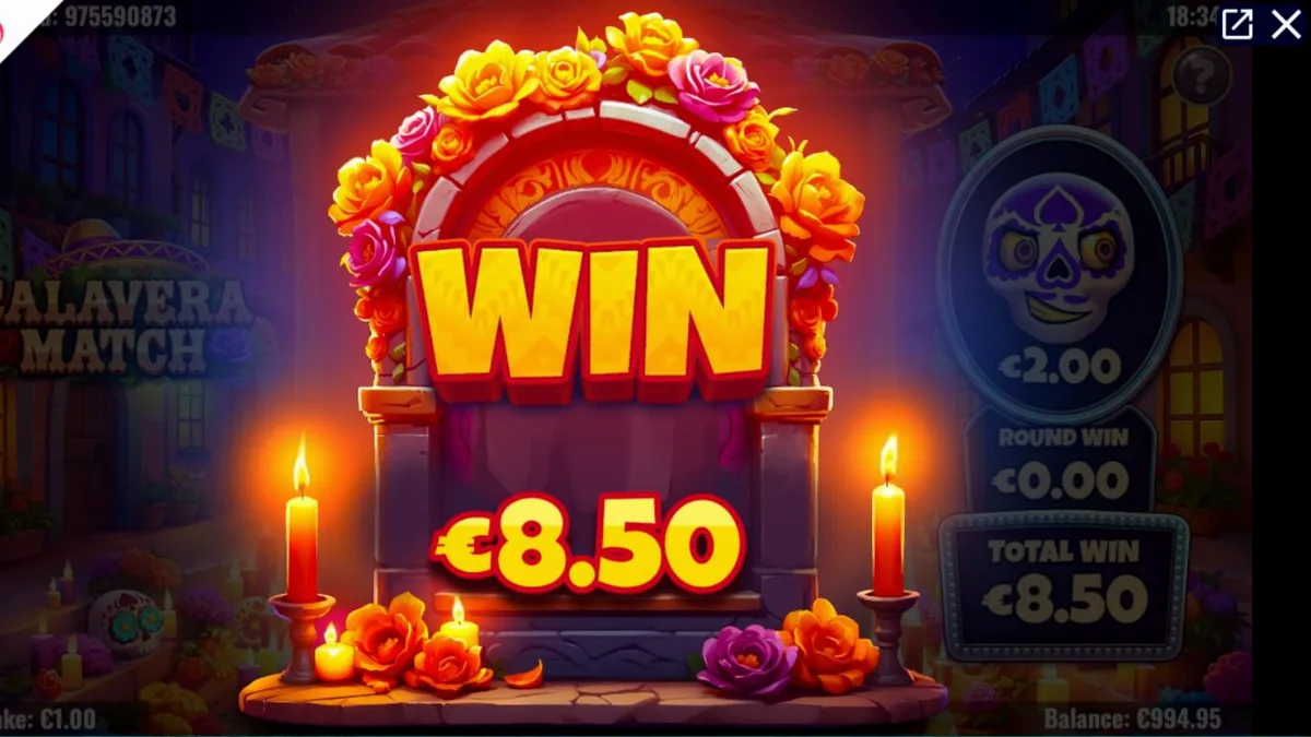 Interface vibrante do jogo Slingo Day 2 Dab com elementos temáticos do Dia dos Mortos